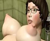 3d animated with bounching tits gets brutally